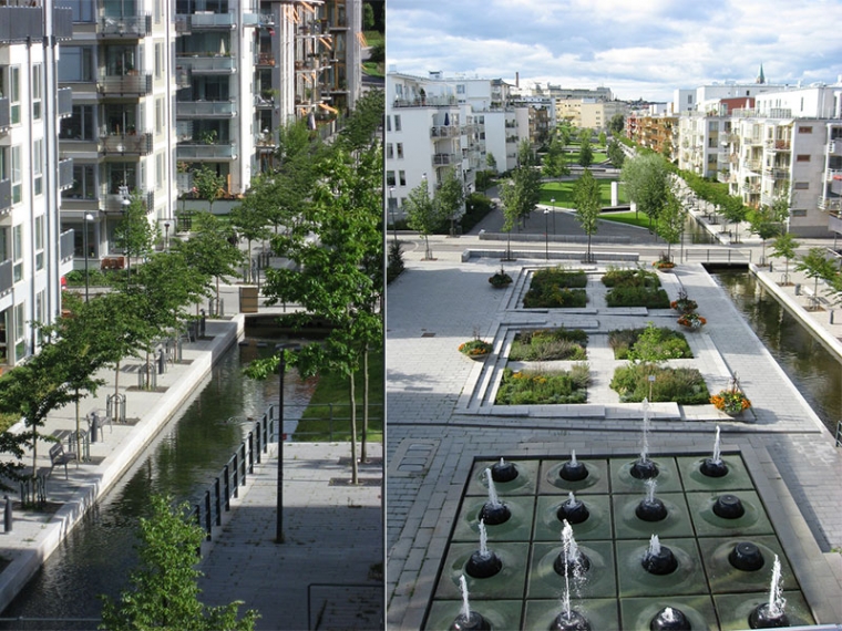 Εντυπωσιακή η ομοιότητα της πλατείας της Hammarby Sjostad με την κεντρική πλατεία της Καλαμάτας