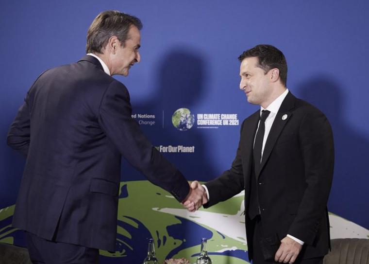 Για την υποστήριξη της κυβέρνησης στην Ουκρανία διαβεβαίωσε ο Κ.Μητσοτάκης τον Β.Ζελένσκι