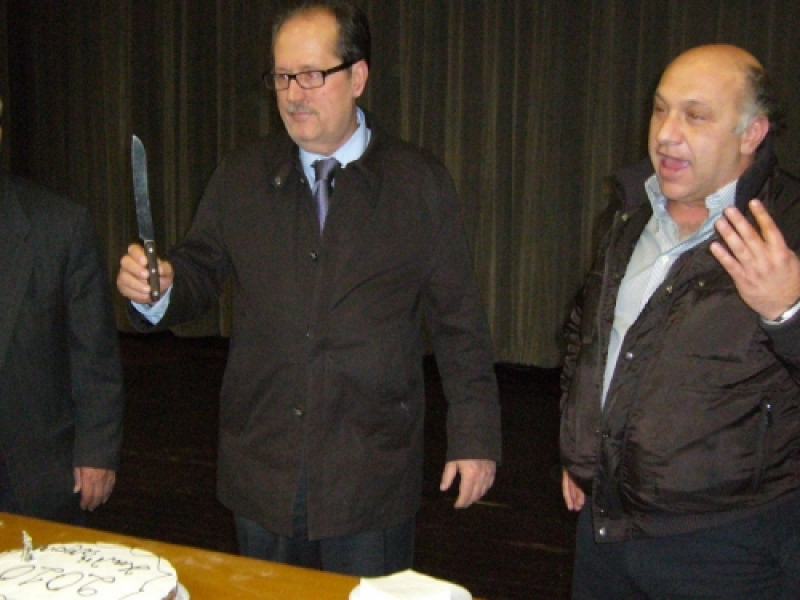 Ο δήμαρχος με τον πρόεδρο των δημοτικών υπαλλήλων της Μεσσηνίας, Σπύρο Σαρδέλη