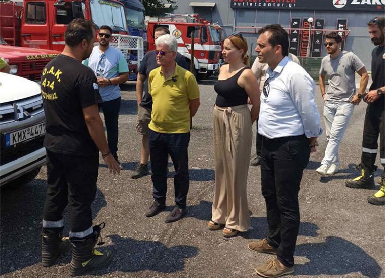 Ο υποψήφιος δήμαρχος Βασ.Τζαμουράνης στις εγκαταστάσεις της Ομάδας Αντιμετώπισης Καταστροφών