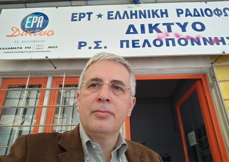 Επίσκεψη του Μανώλη Μάκαρη στην ΕΡΤ Καλαμάτας