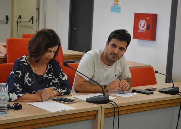 Ευγενία Κούβελα, Σπύρος Χανδρινός, στην τελευταία συνεδρίαση της Δημοτικής Επιτροπής