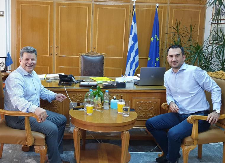 Συνάντηση για έργα και προβλήματα Αλέξη Χαρίτση με Στάθη Αναστασόπουλο
