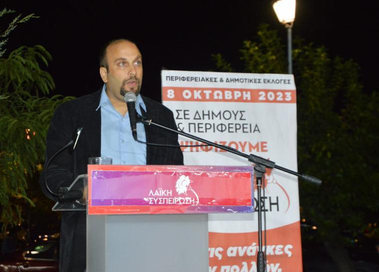 Δημήτρης Οικονομάκος, επικεφαλής Λαϊκής Συσπείρωσης Καλαμάτας