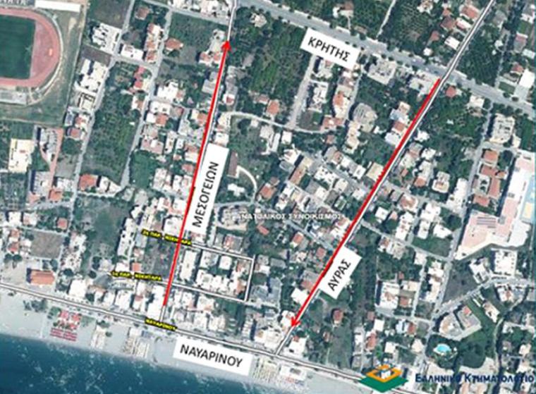 Μονοδρομήθηκαν η Αύρας και η Μεσογείων από Ναυαρίνου ως Κρήτης