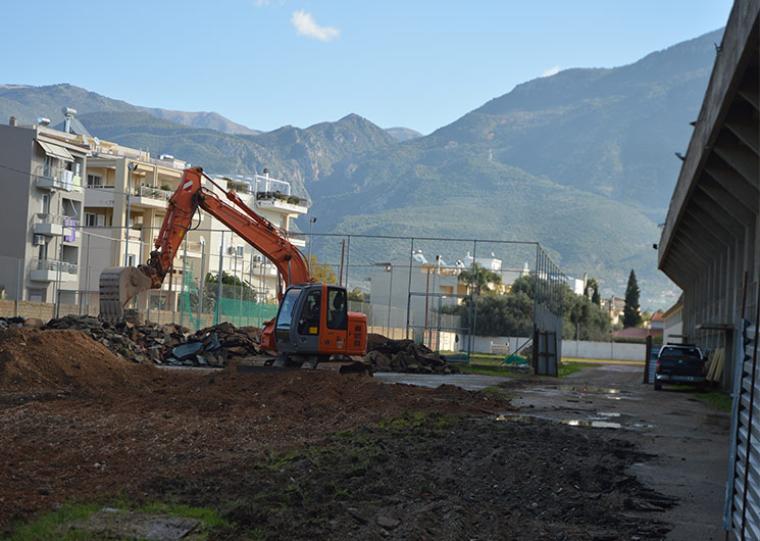 Από την έναρξη των εργασιών για το κλειστό προπονητήριο στο Δημοτικό Στάδιο Παραλίας στις αρχές Δεκέμβρη του '23