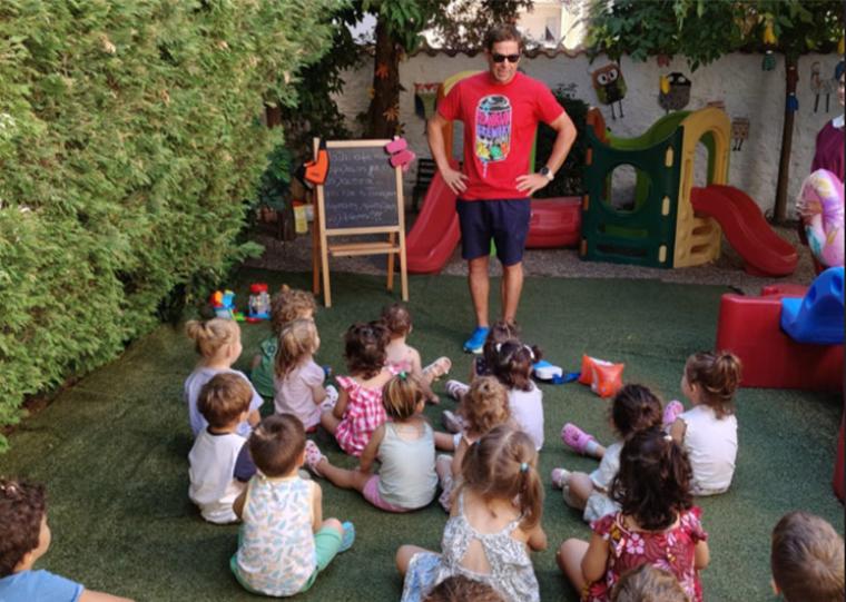Ο Π.Λαγοπάτης στα παιδιά του Βρεφονηπιακού Σταθμού Ασημάκου για τους κανόνες ασφαλείας στη θάλασσα