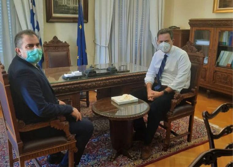 Τα μεγάλα έργα και το ταμείο ανάκαμψης θέμα συζήτησης στη συνάντηση Βασιλόπουλου-Σκυλακάκη