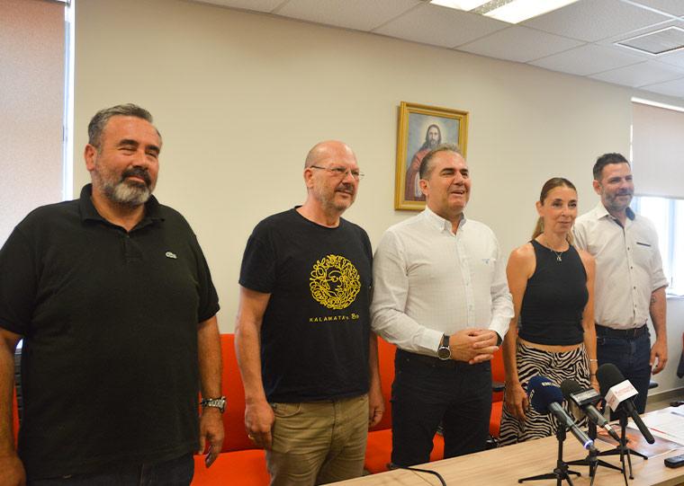 Παναγιώτης Λαμπρινίδης, Στάθης Γυφτάκης, Θανάσης Βασιλόπουλος, Θώμη Σταμούλη, Σωτήρης Κριτσωτάκης