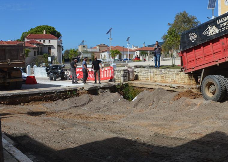 Καλύφθηκαν τα αρχαία κατάλοιπα στο δρόμο μπροστά στην Υπαπαντή