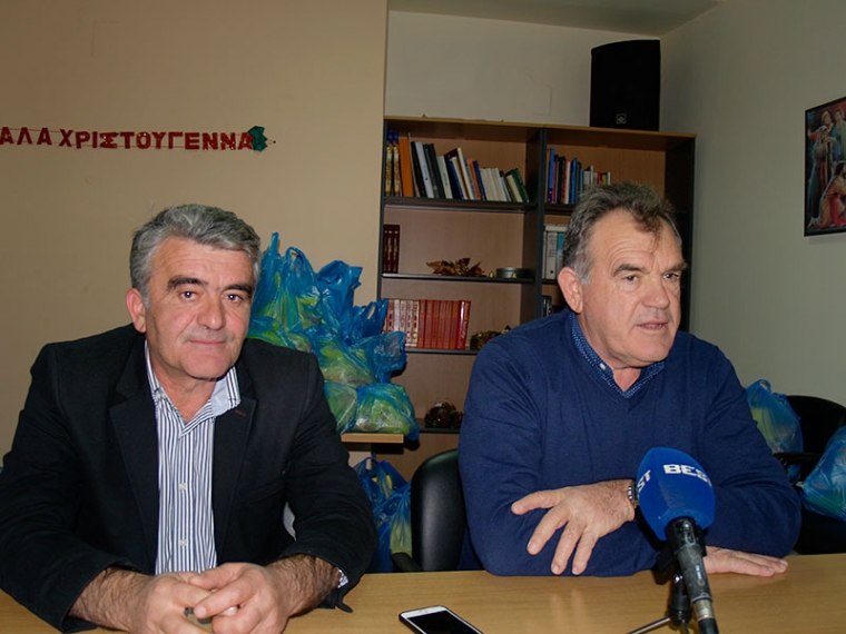 Ο αντιδήμαρχος Τάσος Τσερπές και ο δήμαρχος Γιώργος Τσώνης