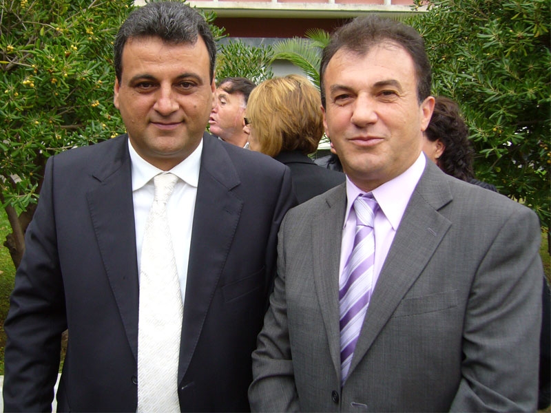 Ο Γιάννης  Χριστόπουλος (δεξιά) με τον Δημήτρη Φαββατά